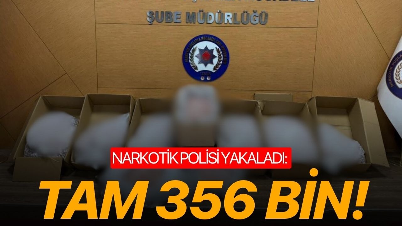 Narkotik polisi yakaladı: Tam 356 bin!
