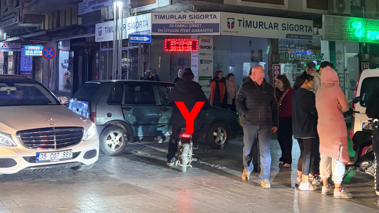 Turgutlu’da kaza: Otomobil ile motosiklet çarpıştı!