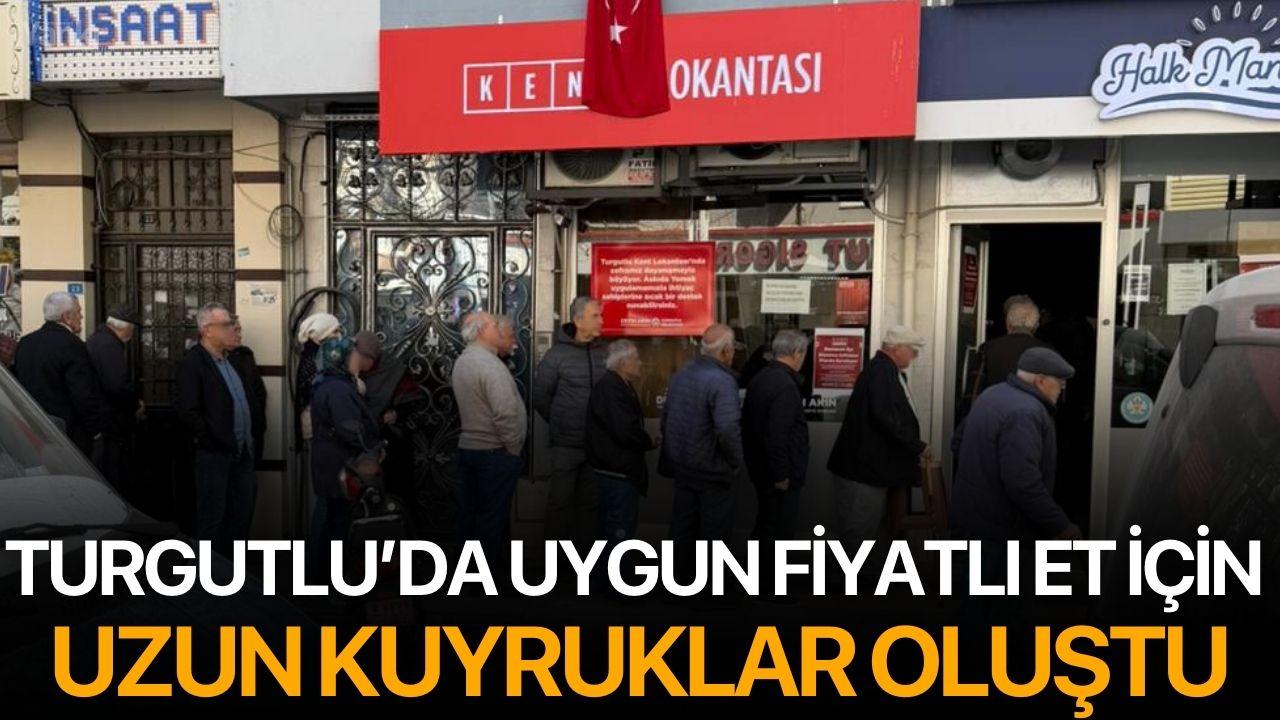 Turgutlu’da uygun fiyatlı et için uzun kuyruklar oluştu