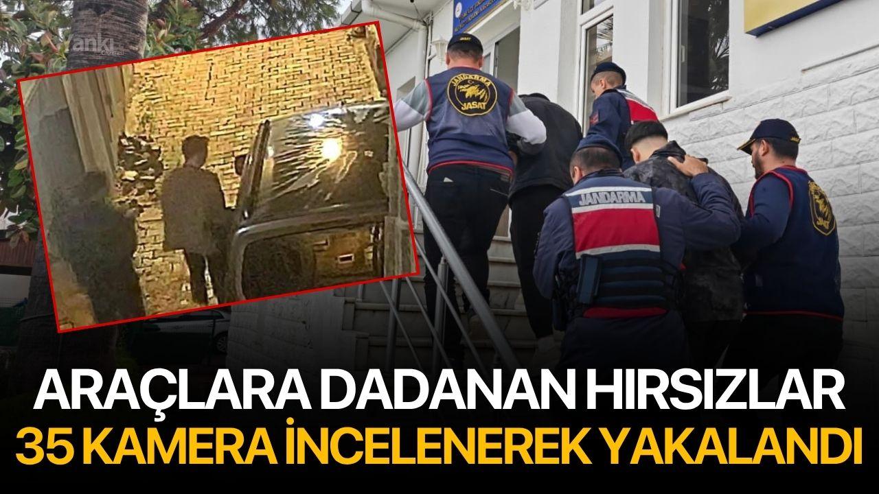 Araçlara dadanan hırsızlar, 35 kamera incelenerek yakalandı