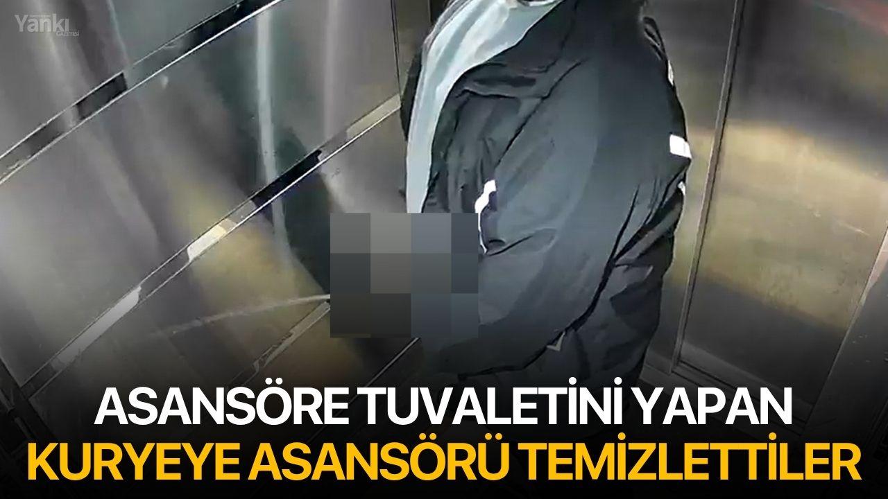 Asansöre tuvaletini yapan kuryeye asansörü temizlettiler