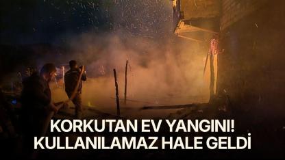Korkutan ev yangını! Kullanılamaz hale geldi