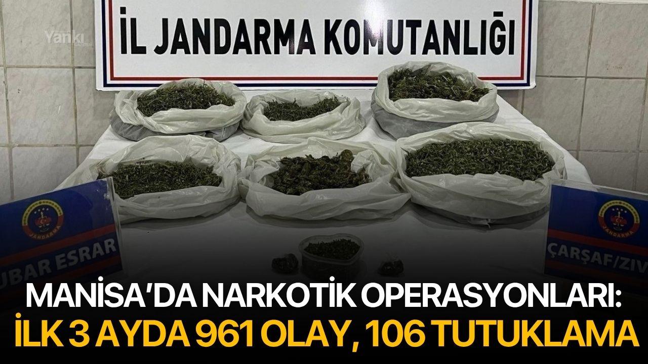 Manisa’da Narkotik Operasyonları: İlk 3 Ayda 961 Olay, 106 Tutuklama