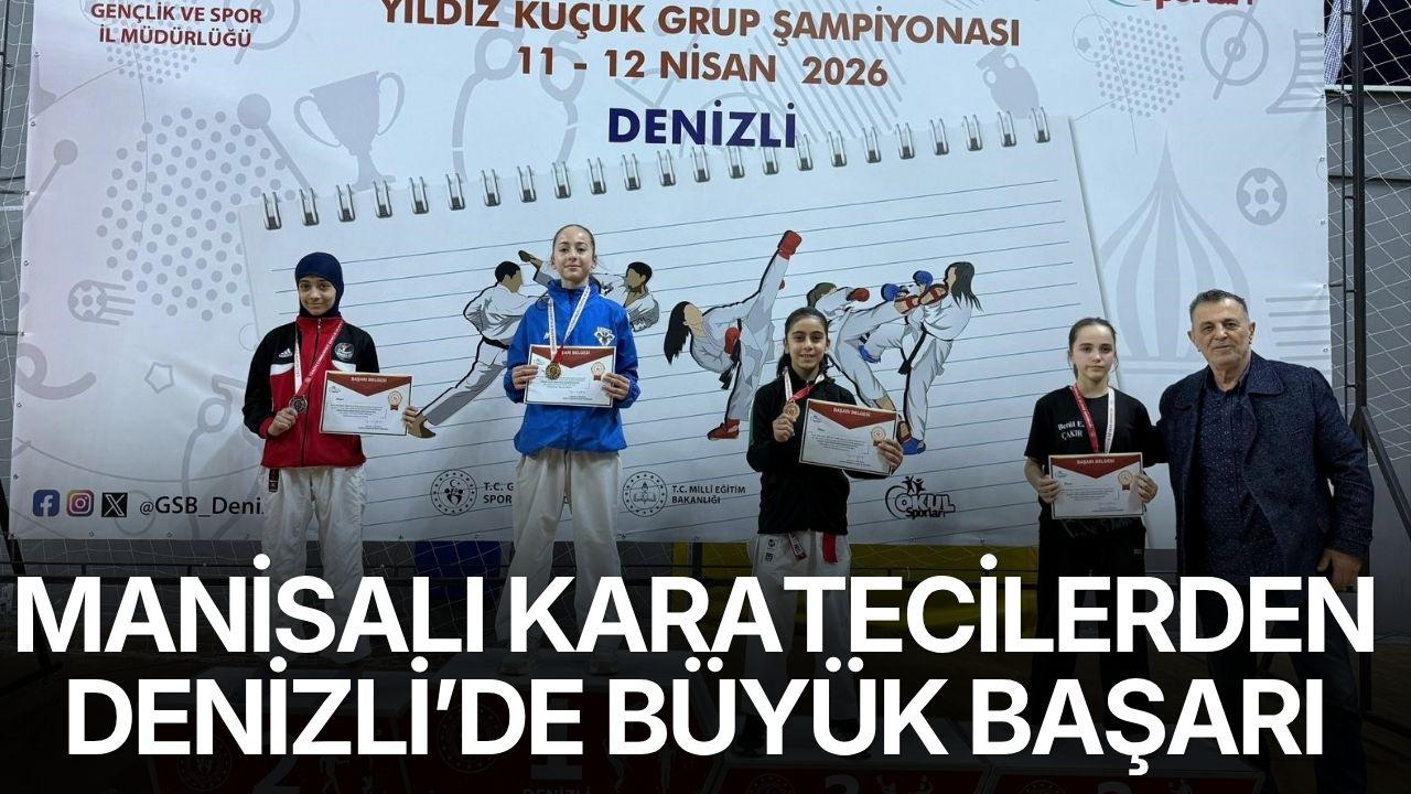 Manisalı karateciler Denizli’de fırtına gibi esti