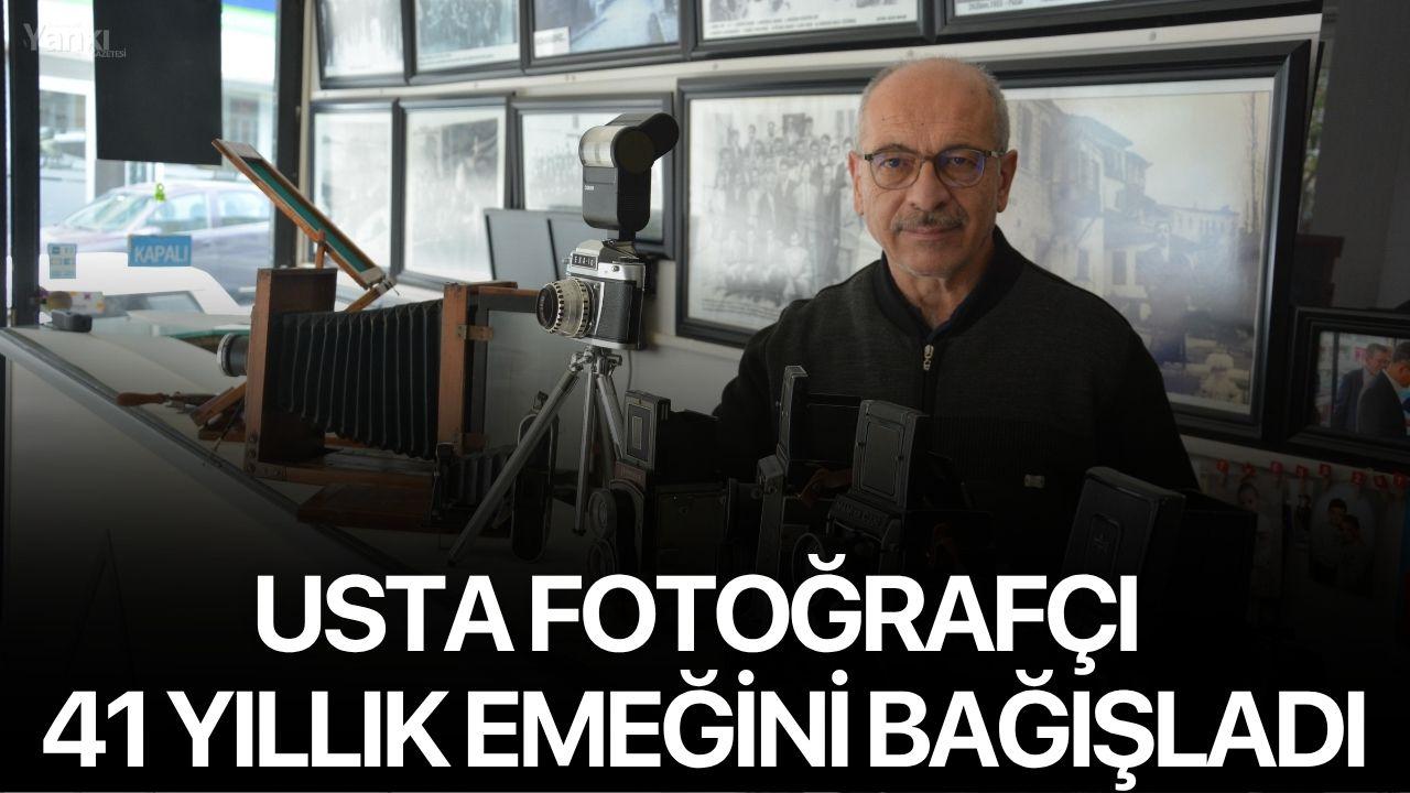 Usta fotoğrafçı 41 yıllık emeğini bağışladı