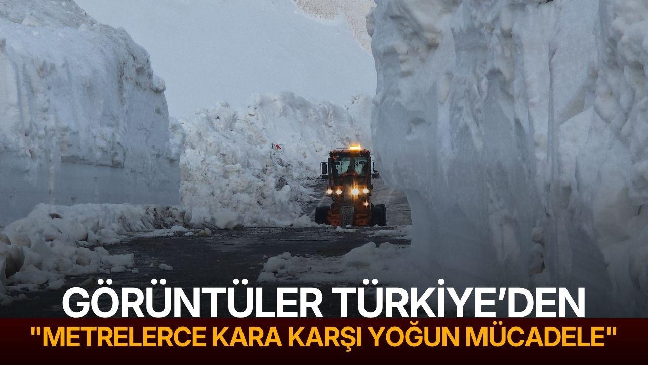 5 Aydır Kapalı Olan Yolda Karla Mücadele Sürüyor