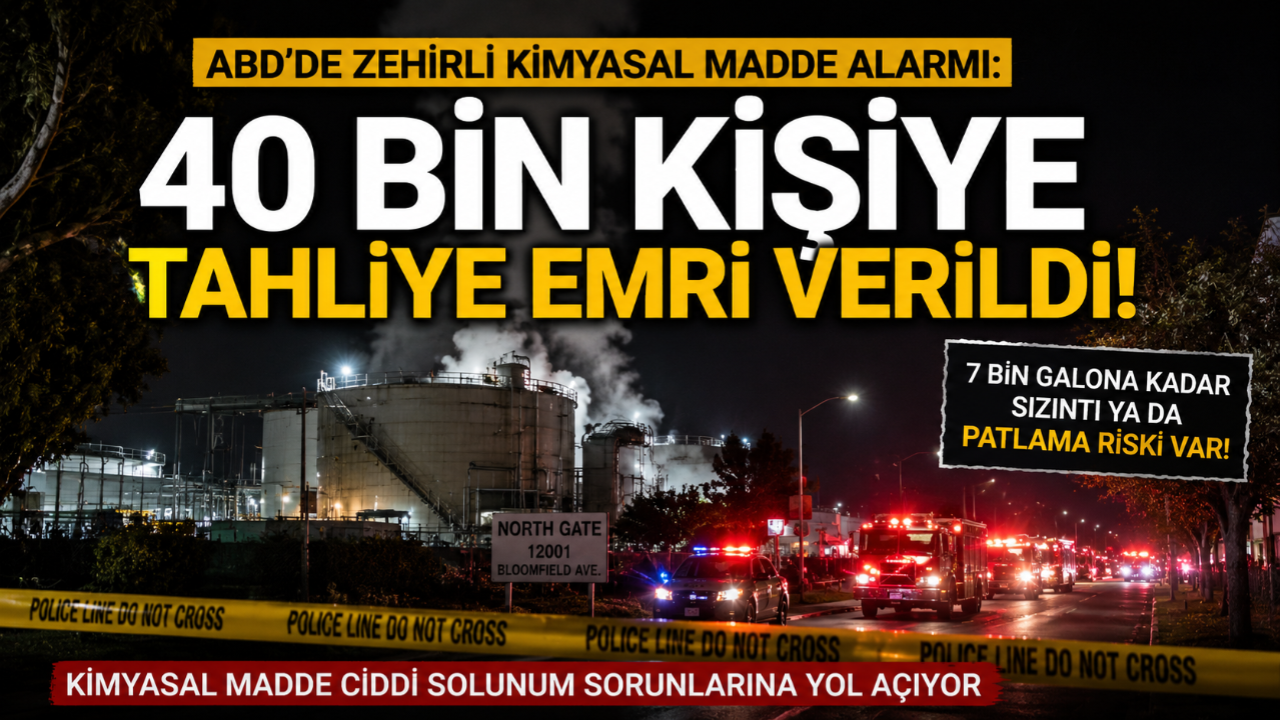 ABD'de zehirli kimyasal madde alarmı: 40 bin kişiye tahliye emri verildi