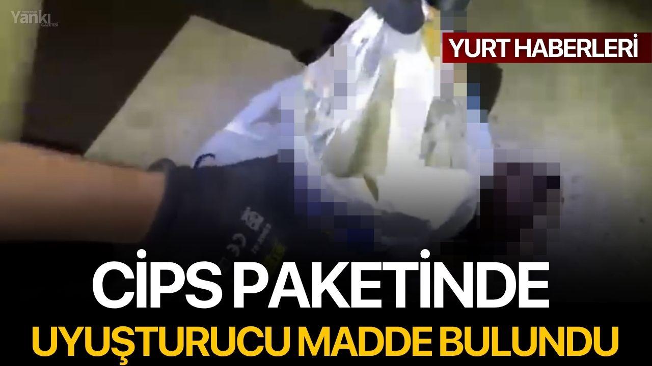 Cips paketinde uyuşturucu madde bulundu