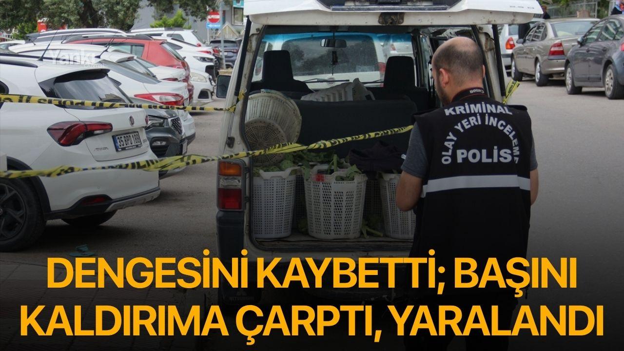 Dengesini kaybetti; başını kaldırıma çarptı, yaralandı