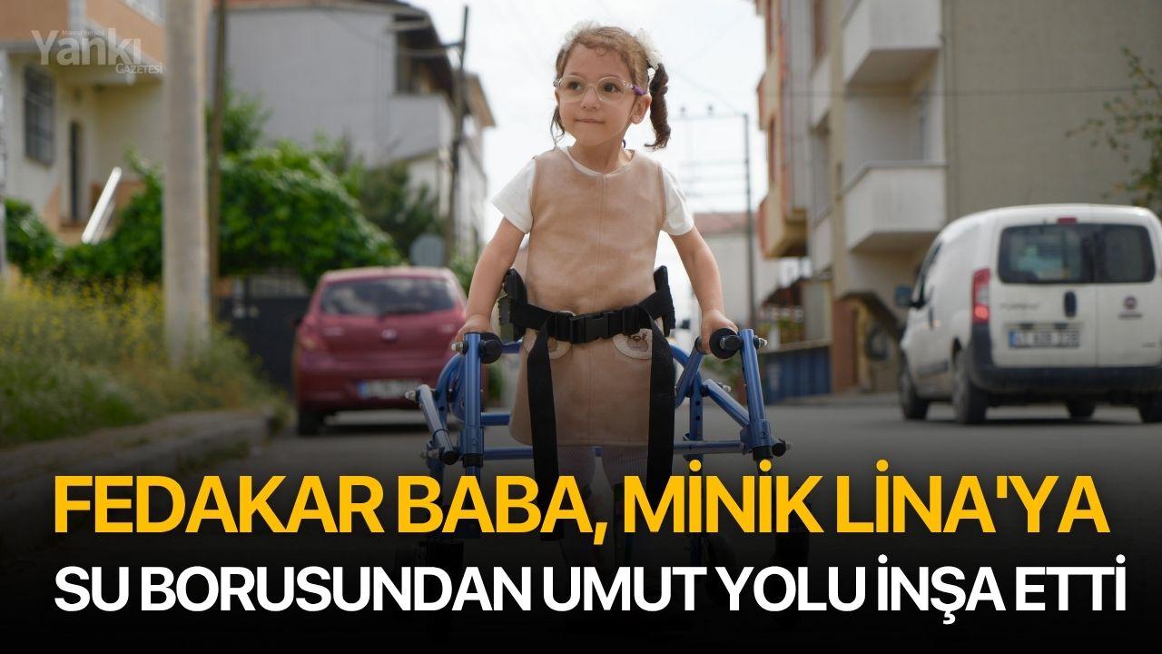 Fedakar baba, minik Lina'ya su borusundan umut yolu inşa etti