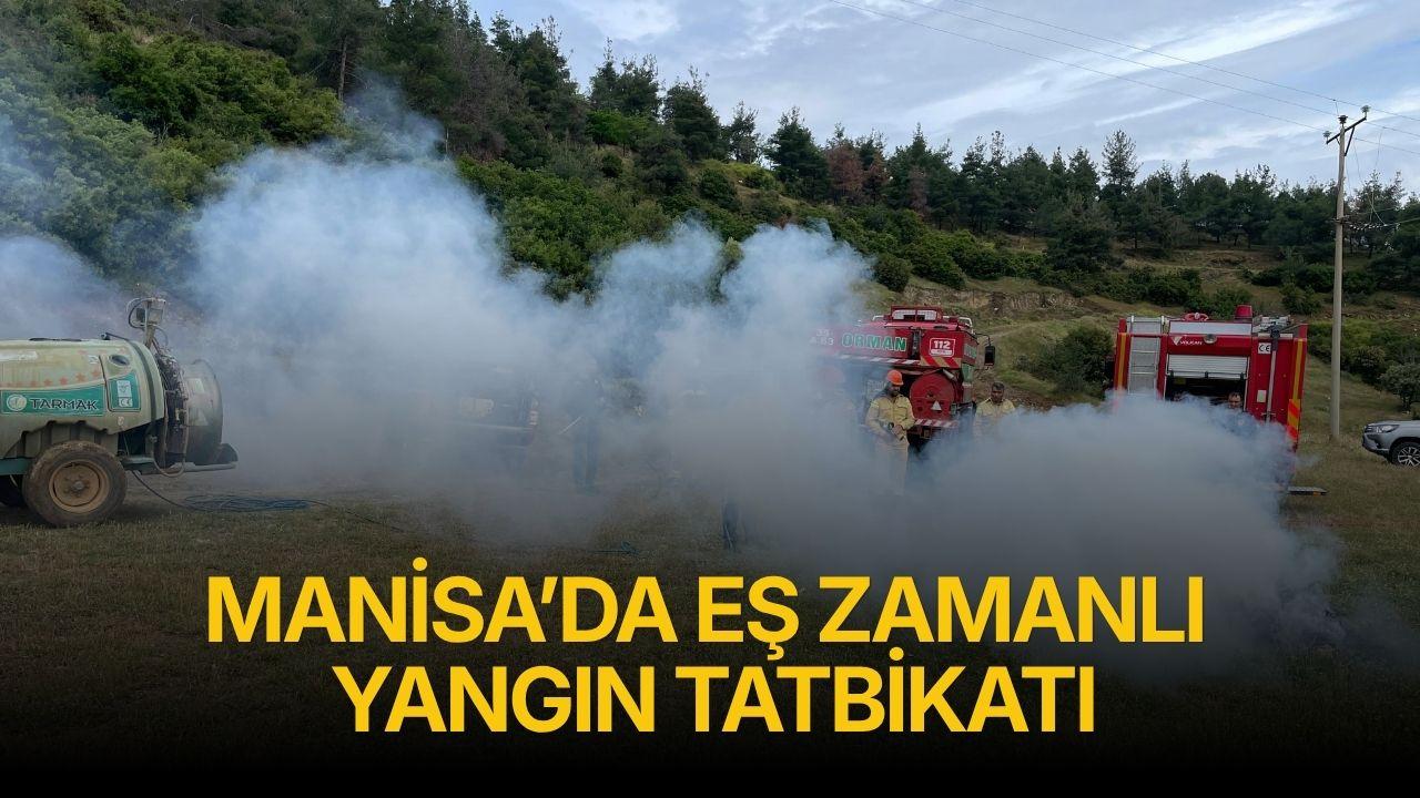 Manisa’da eş zamanlı yangın tatbikatı