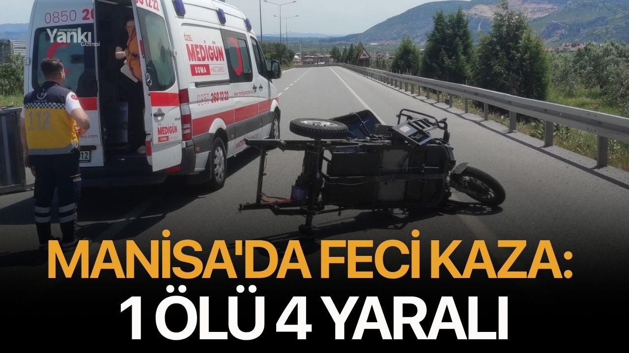 Manisa'da feci kaza: 1 ölü 4 yaralı