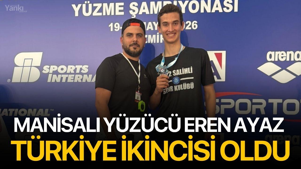 Manisalı yüzücü Eren Ayaz Türkiye ikincisi oldu