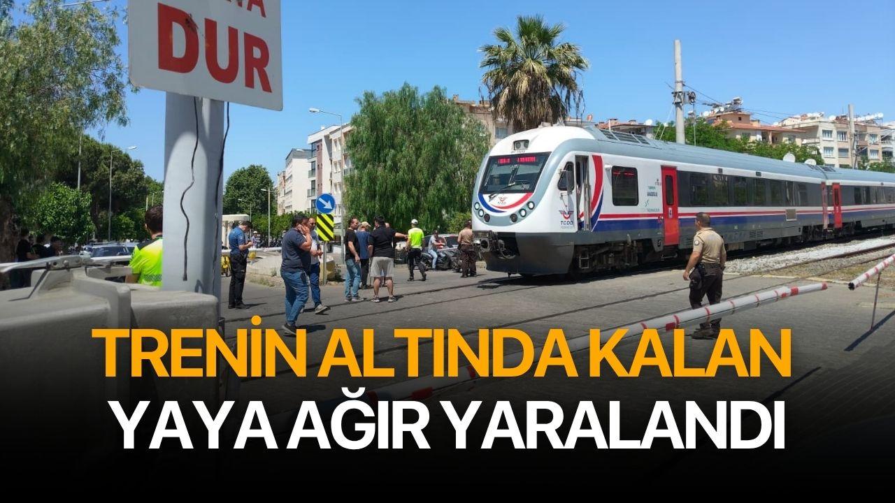 Trenin altında kalan yaya ağır yaralandı