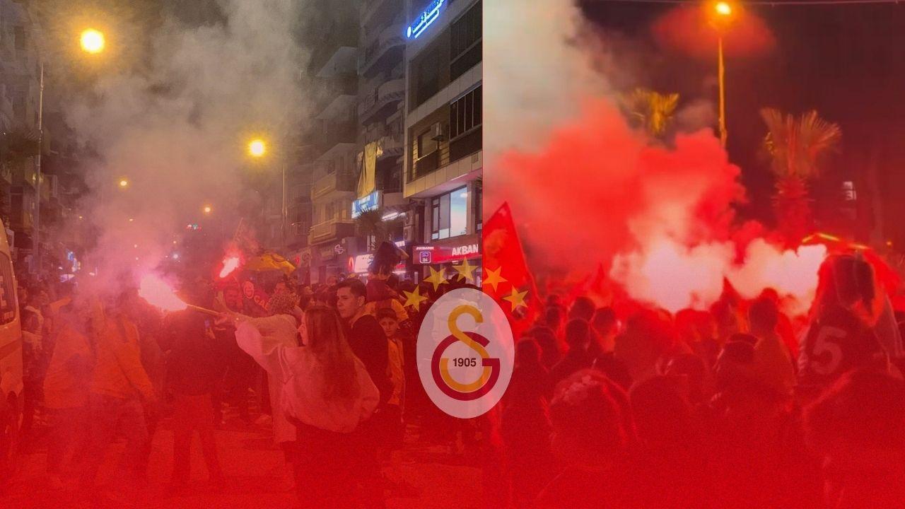 Turgutlu’da Galatasaray taraftarları şampiyonluğu kutladı
