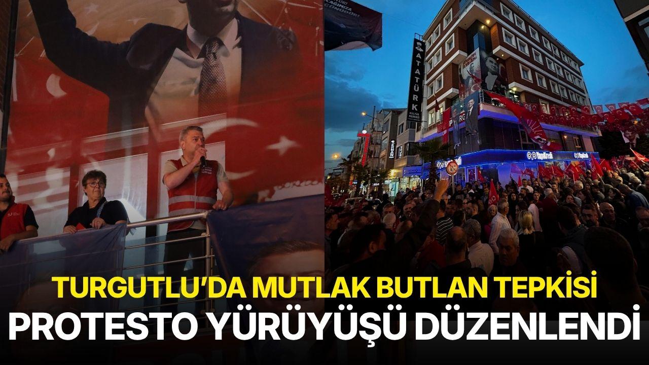Turgutlu’da mutlak butlan tepkisi! Protesto yürüyüşü düzenlendi