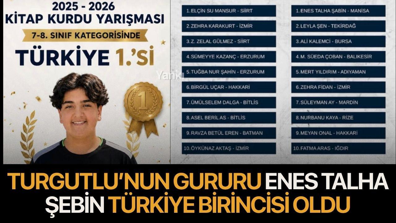 Turgutlu’nun Gururu Enes Talha Şebin Türkiye Birincisi Oldu
