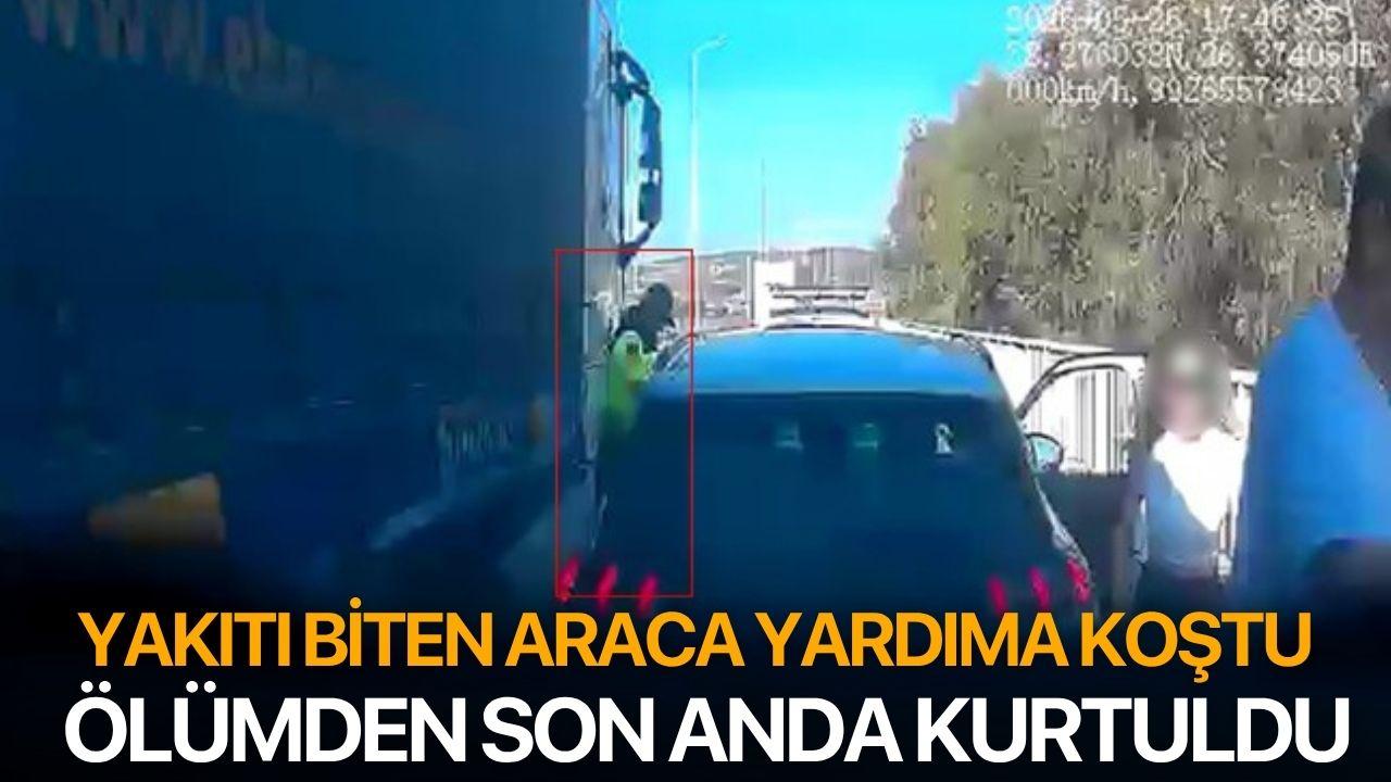 Yakıtı biten araca yardıma koşmuştu: Otoyol jandarması ölümden döndü