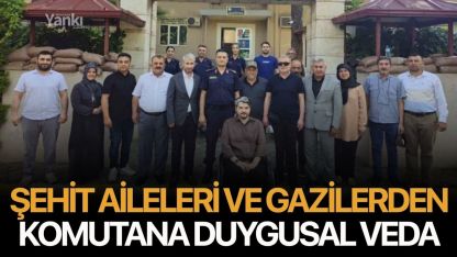 Şehit aileleri ve gazilerden komutana duygusal veda