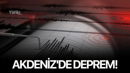 Akdeniz'de deprem