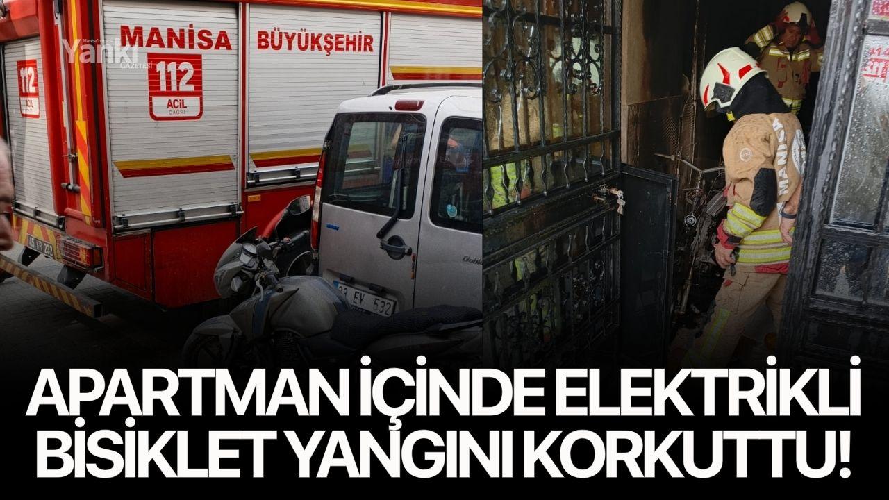 Apartman içinde elektrikli bisiklet yangını korkuttu!