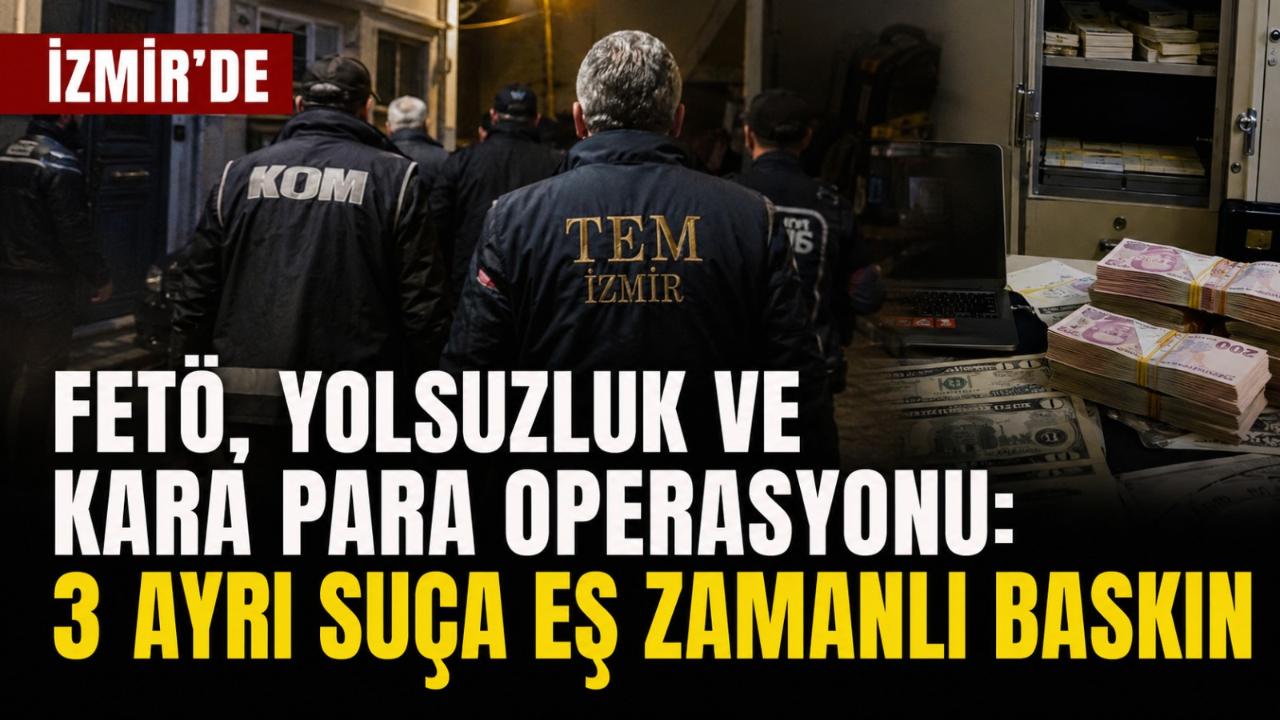 İzmir'de FETÖ, yolsuzluk ve kara para operasyonu: 