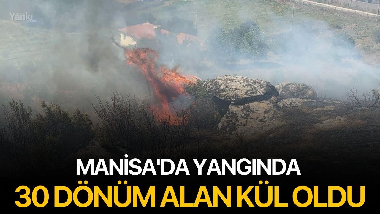 Manisa'da yangında 30 dönüm alan kül oldu