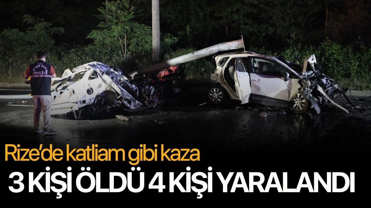 Rize’de katliam gibi kaza: 3 ölü, 4 yaralı