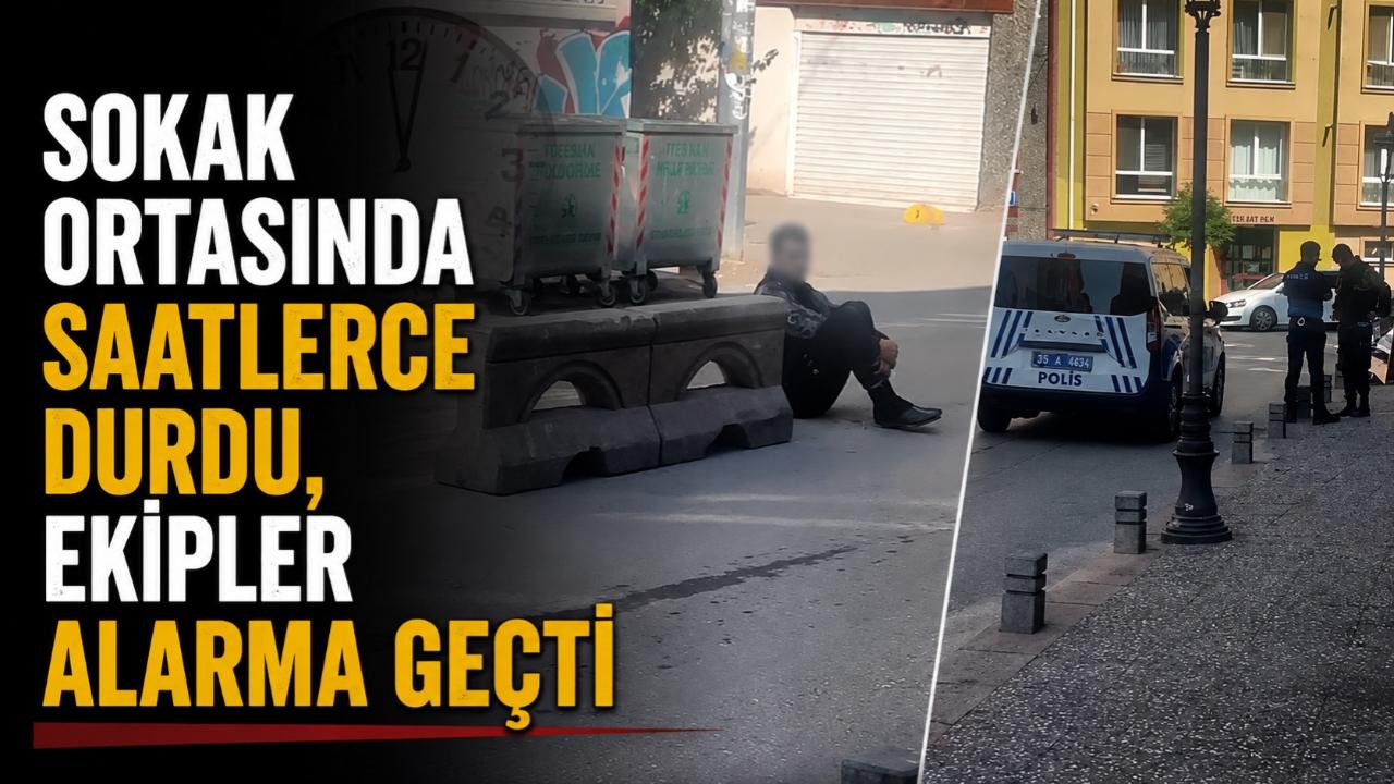 Sokak ortasında saatlerce durdu, ekipler harekete geçti