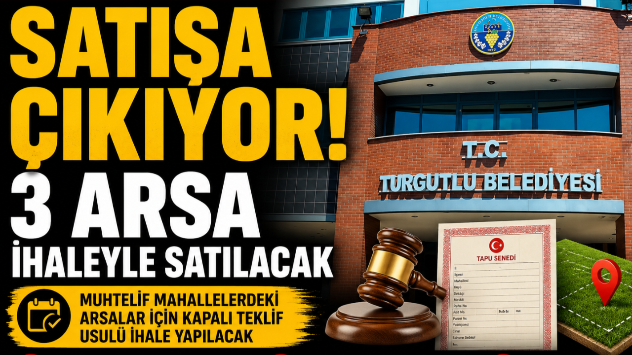 Turgutlu Belediyesi 3 Arsayı Bugün İhaleyle Satışa Çıkarıyor