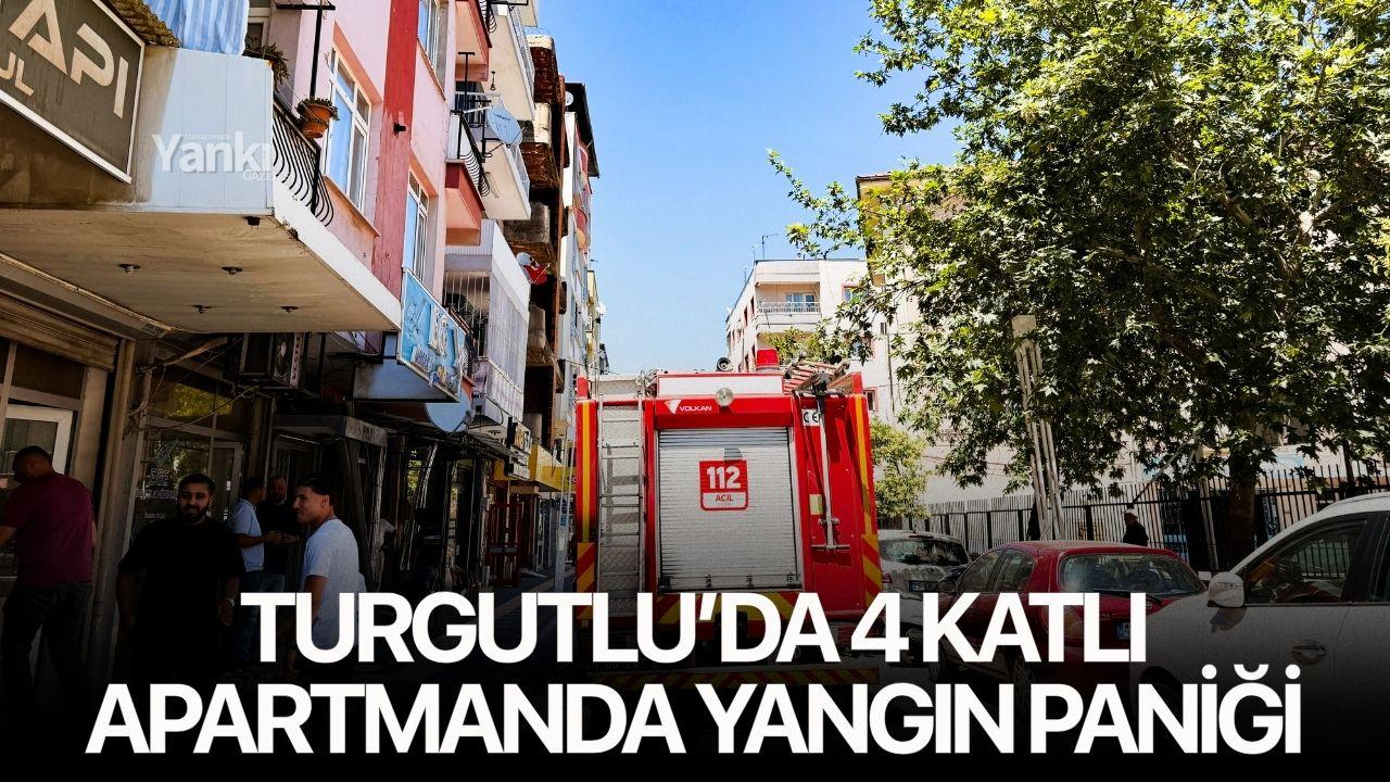 Turgutlu’da 4 katlı apartmanda yangın paniği