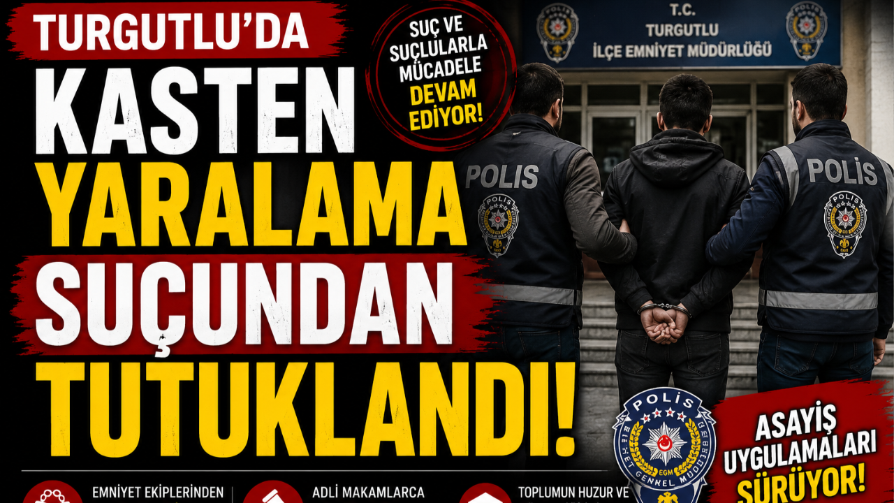 Turgutlu’da Kasten Yaralama Suçundan Tutuklandı