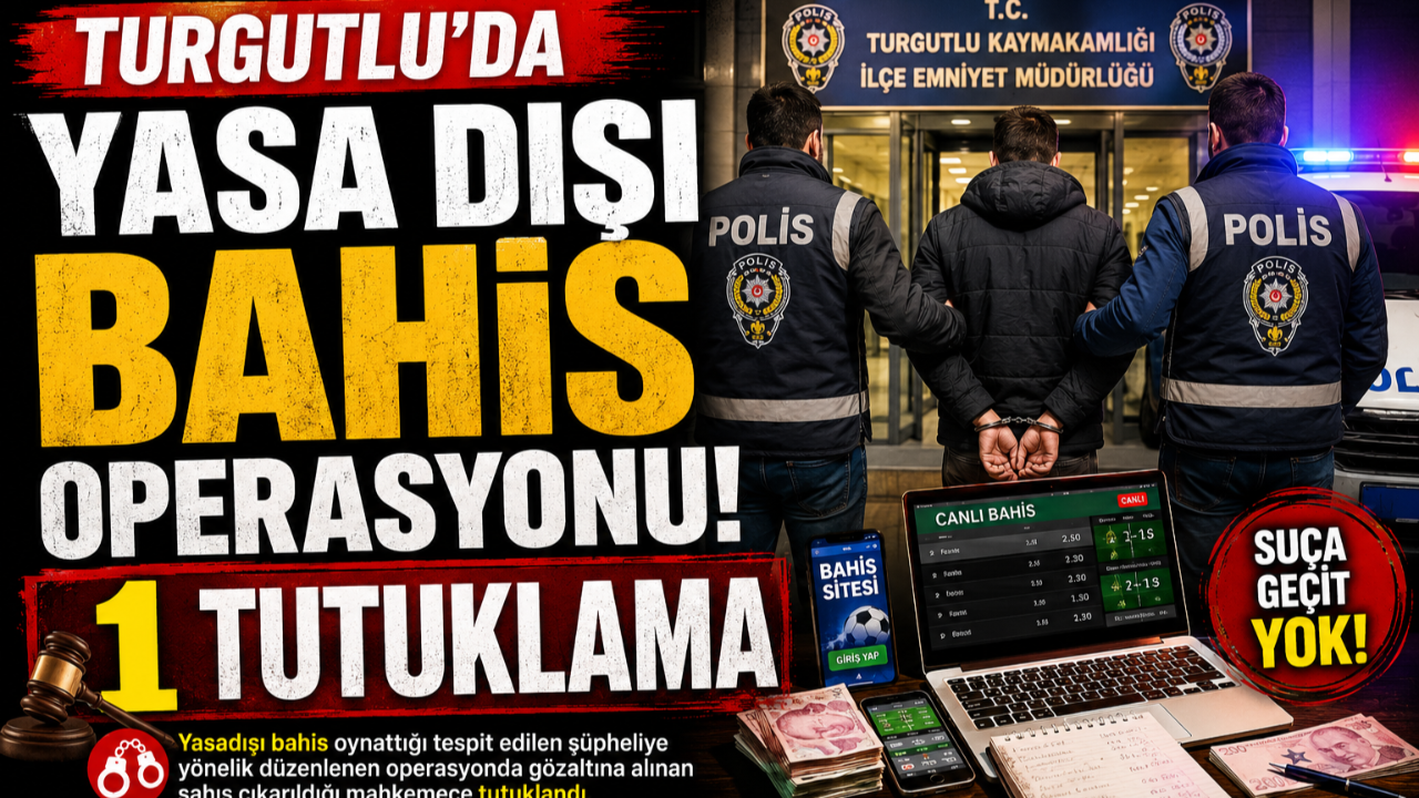 Turgutlu’da Yasa Dışı Bahis Operasyonu: 1 Tutuklama
