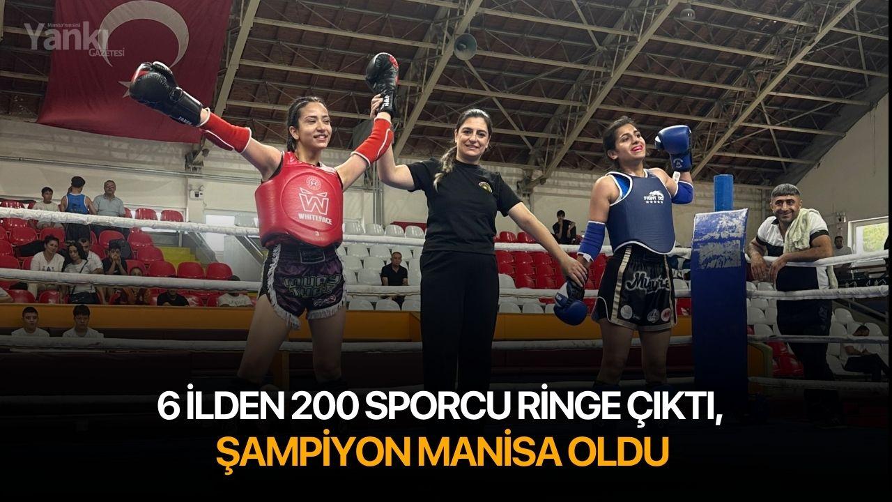 6 ilden 200 sporcu ringe çıktı, şampiyon Manisa oldu