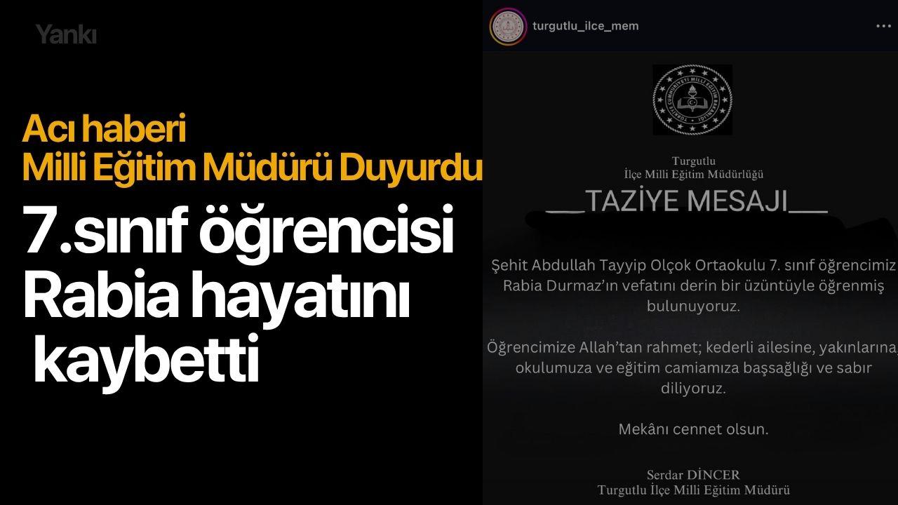 Acı olay! 7.sınıf öğrencisi hayatını kaybetti