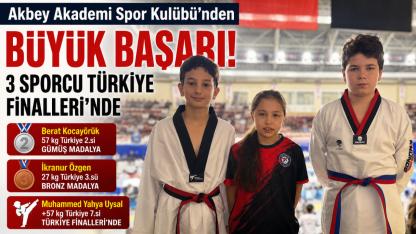 Akbey Akademi’den Türkiye Finalleri’ne 3 Sporcu! Turgutlu’nun Gururu Oldular