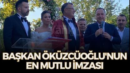 Başkan Öküzcüoğlu'nun en mutlu imzası