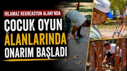 Irlamaz Rekreasyon Alanı’ndaki Çocuk Oyun Alanlarında Onarım Başladı