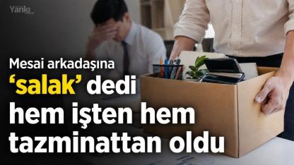 Mesai arkadaşına ‘salak’ dedi hem işten hem tazminattan oldu