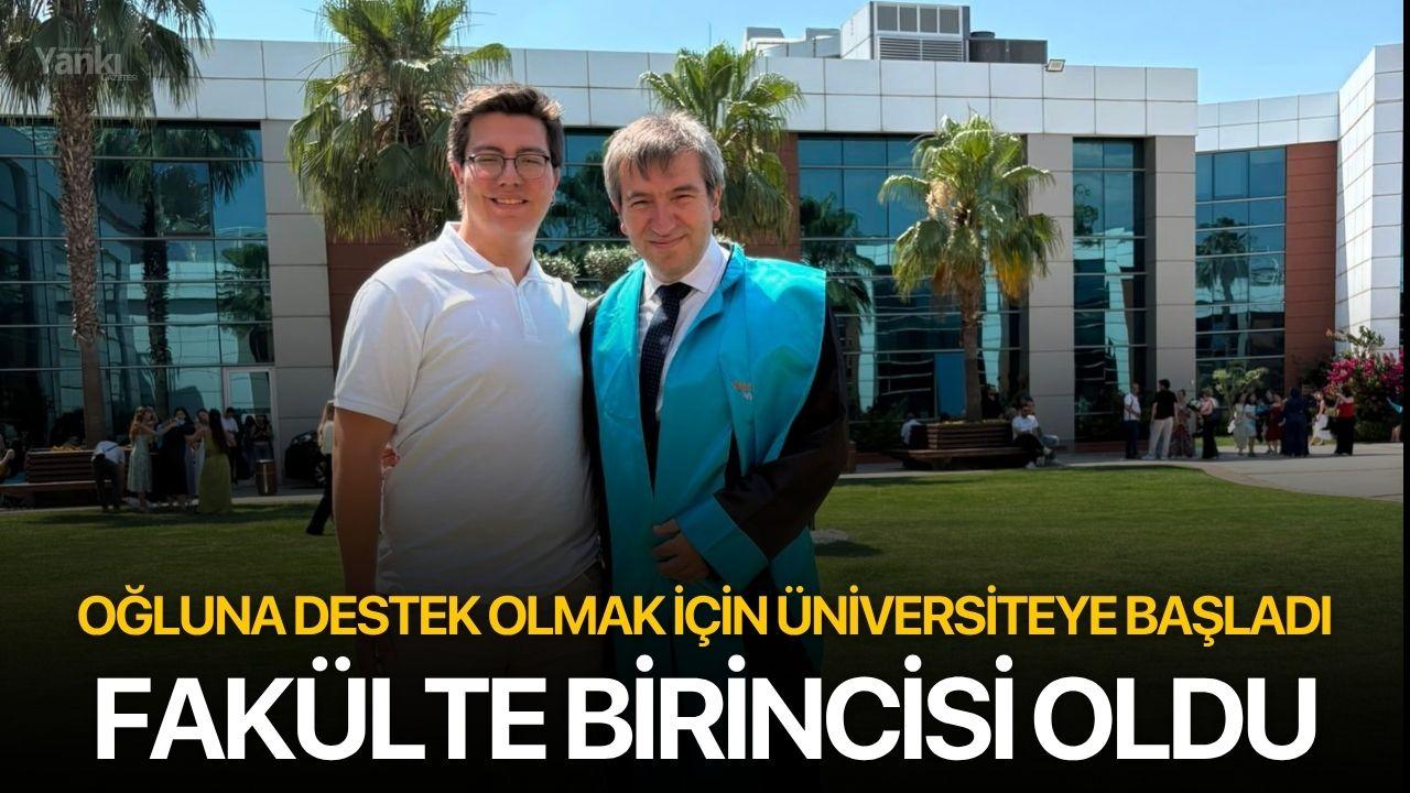 Oğluna Destek Olmak İçin Üniversiteye Başladı, Fakülte Birincisi Oldu