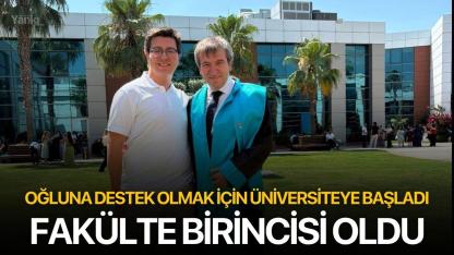 Oğluna Destek Olmak İçin Üniversiteye Başladı, Fakülte Birincisi Oldu