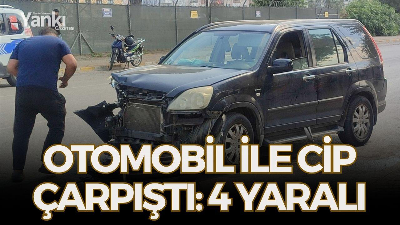 Otomobil ile cip çarpıştı: 4 yaralı
