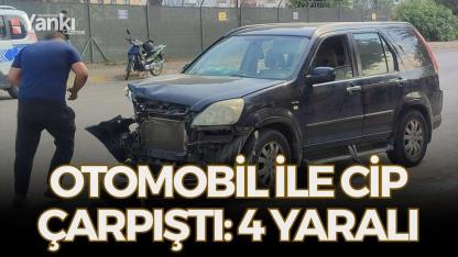 Otomobil ile cip çarpıştı: 4 yaralı