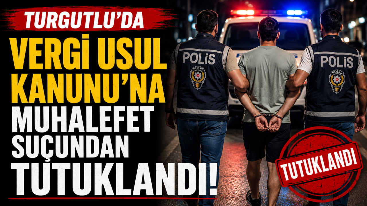 Turgutlu'da Vergi Usul Kanunu'na Muhalefet Suçundan Tutuklandı