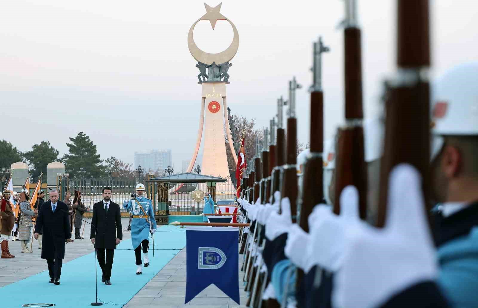 Cumhurbaşkanı Erdoğan, Karadağ Cumhurbaşkanı Milatoviç’i resmi törenle karşıladı