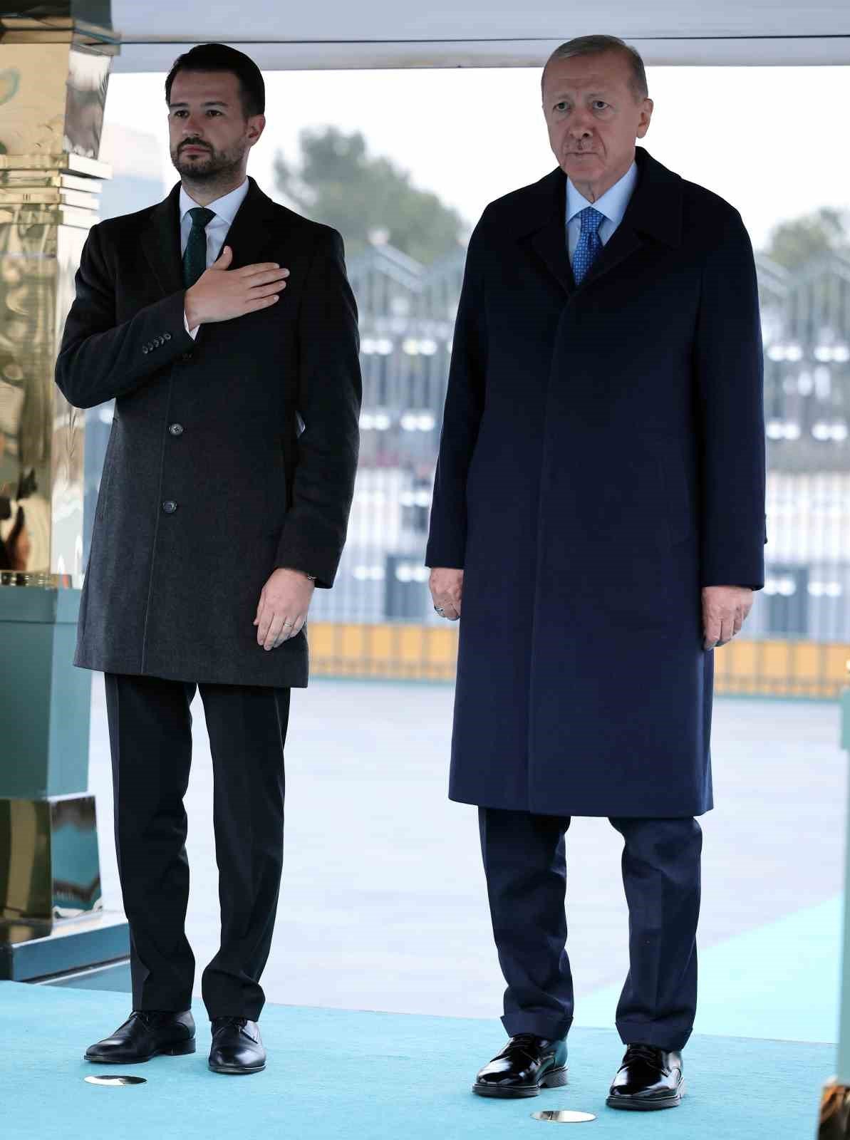 Cumhurbaşkanı Erdoğan, Karadağ Cumhurbaşkanı Milatoviç’i resmi törenle karşıladı