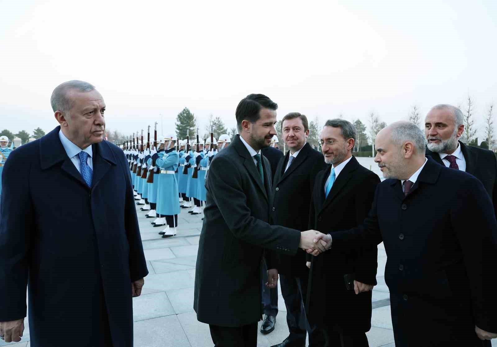 Cumhurbaşkanı Erdoğan, Karadağ Cumhurbaşkanı Milatoviç’i resmi törenle karşıladı