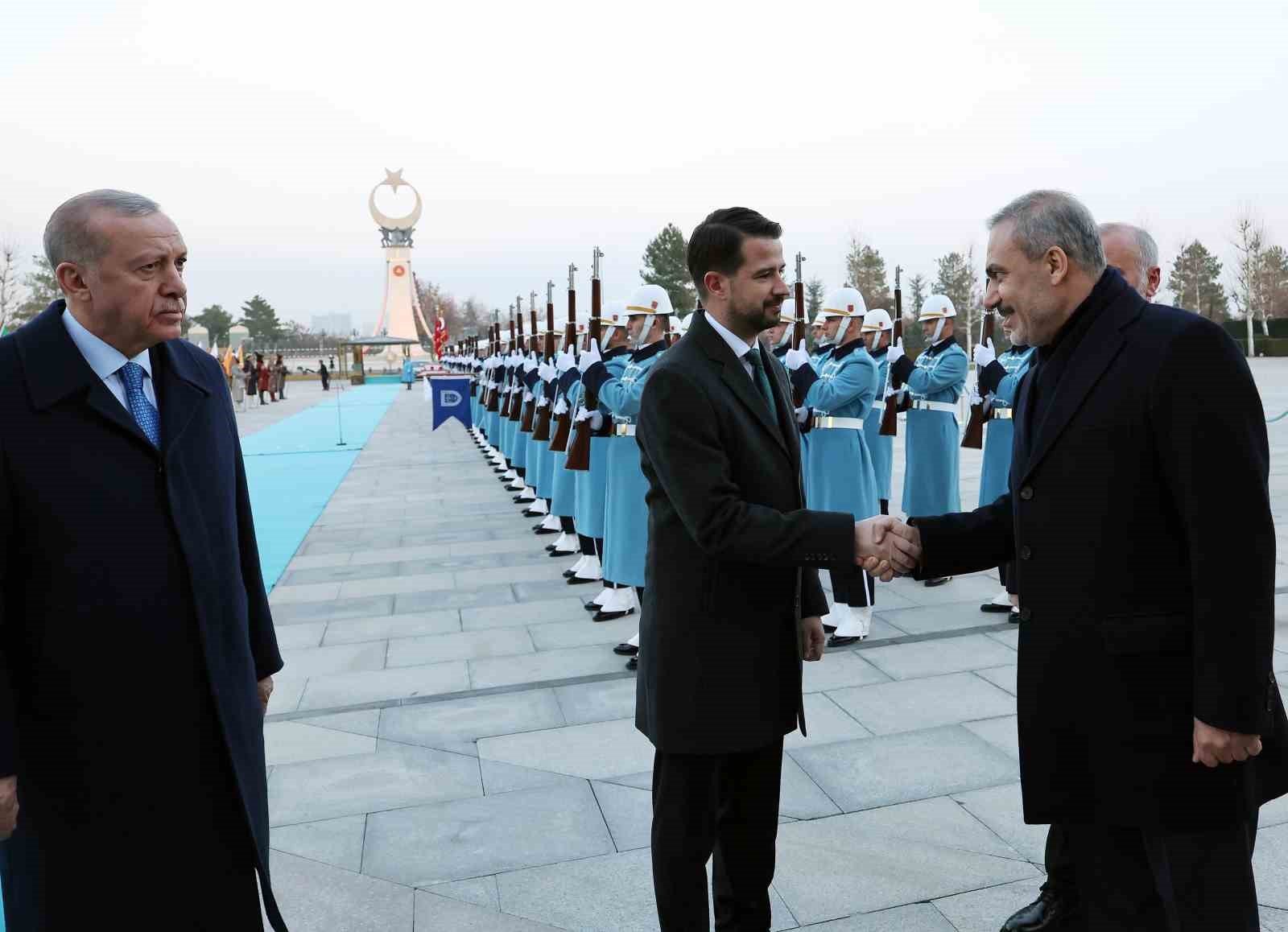 Cumhurbaşkanı Erdoğan, Karadağ Cumhurbaşkanı Milatoviç’i resmi törenle karşıladı